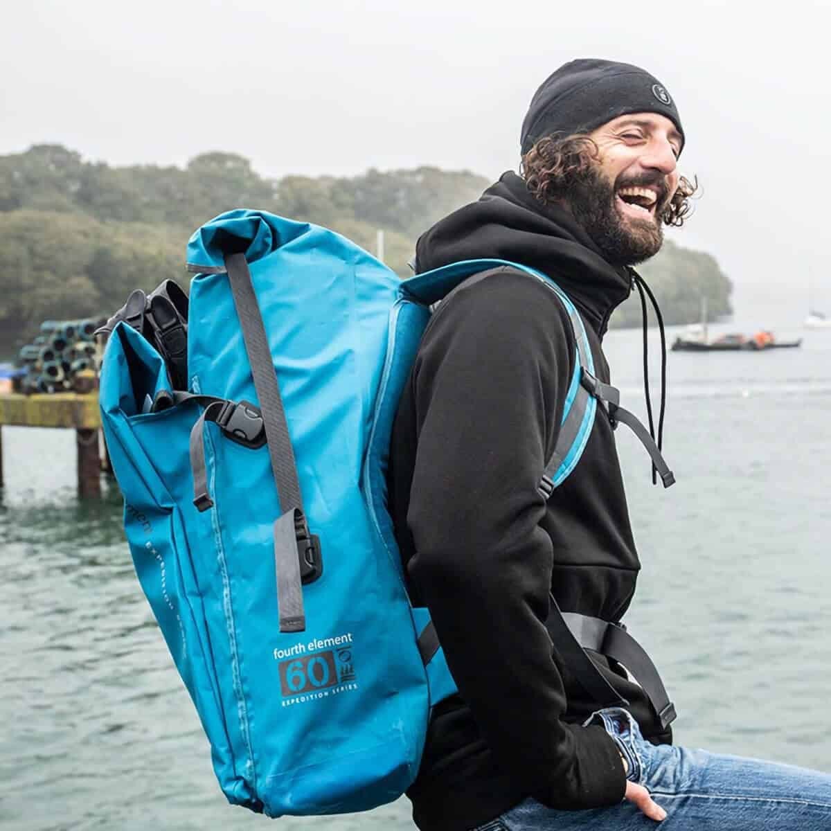 Fourth Element Expedition Drypack - 60L Dry Backpack Blue